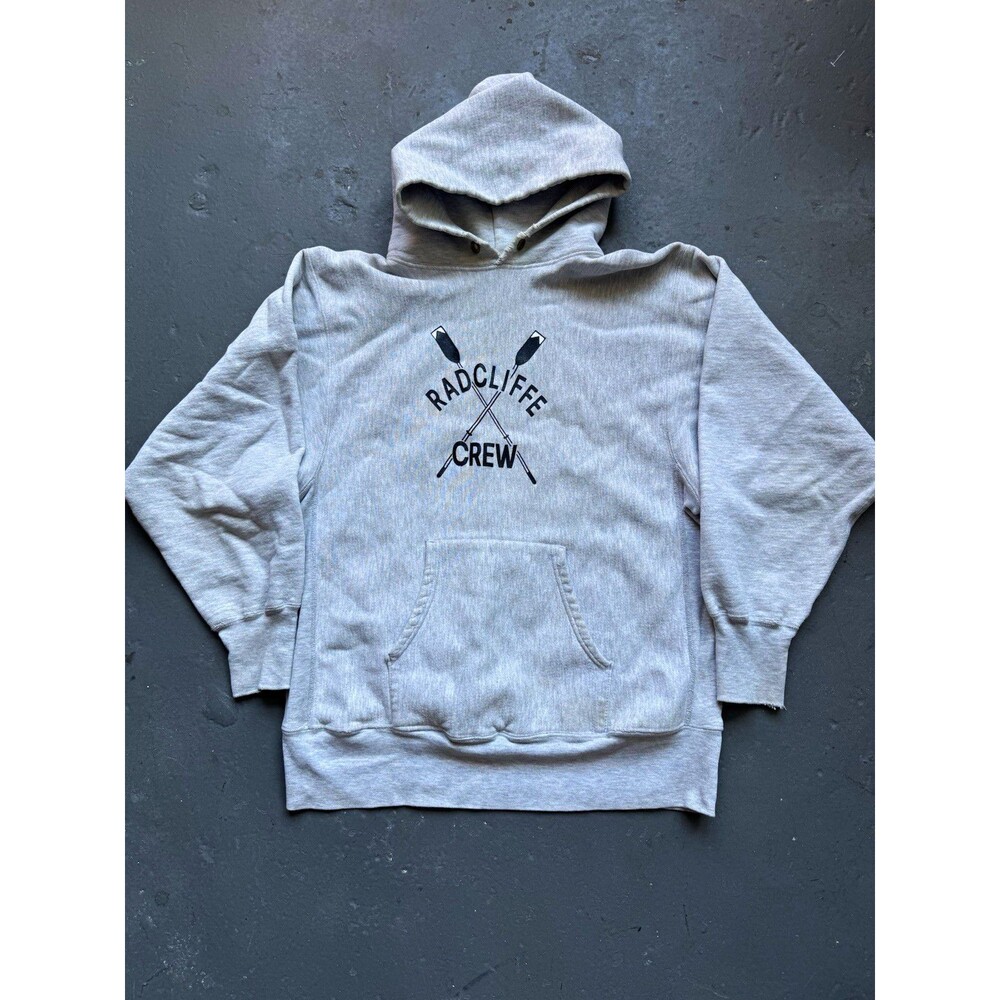 Vintage 90s Harvard Radcliffe Crew Rowing Ivy Champion Reverse Weave Hoodie